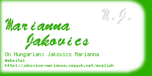 marianna jakovics business card